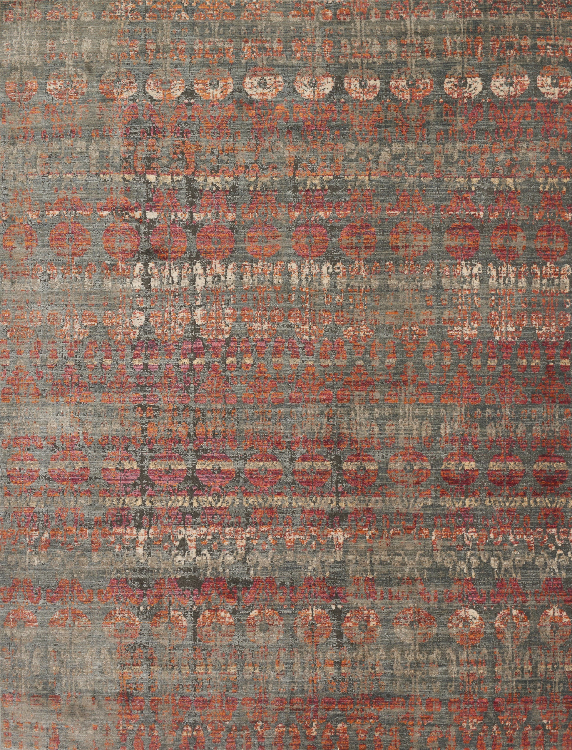 A picture of Loloi's Javari rug, in style JV-07, color Steel / Sunrise