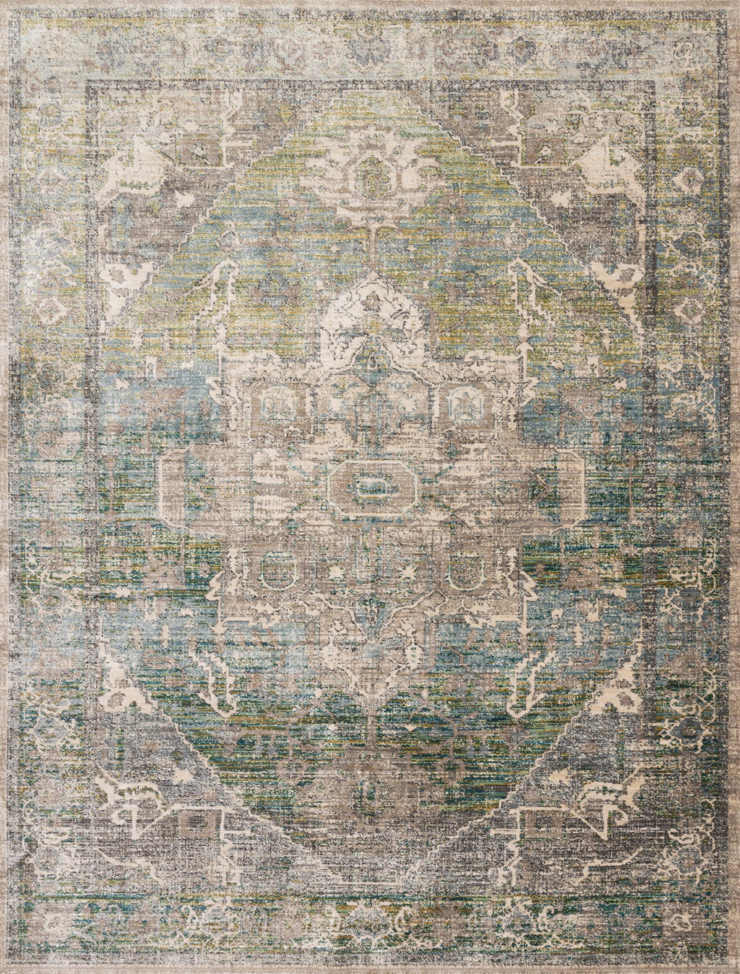 A picture of Loloi's Javari rug, in style JV-08, color Grass / Ocean