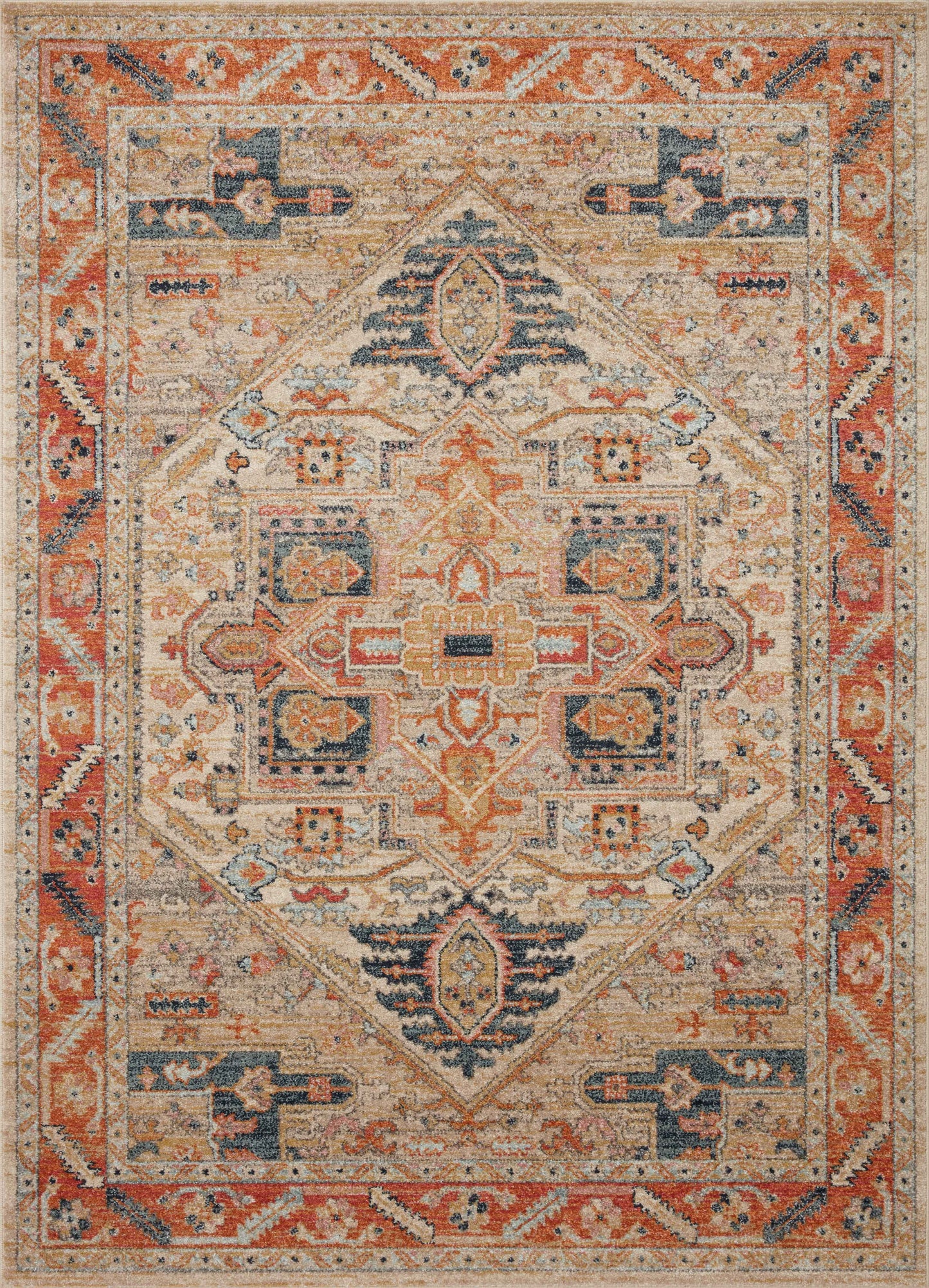 A picture of Loloi's Jocelyn rug, in style JOC-01, color Sand / Multi