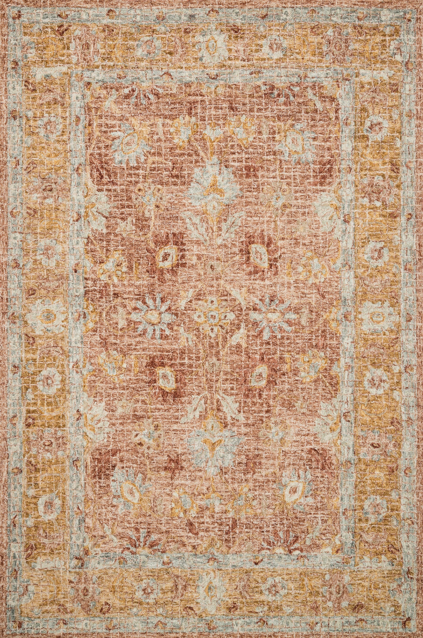 A picture of Loloi's Julian rug, in style JI-04, color Terracotta / Gold