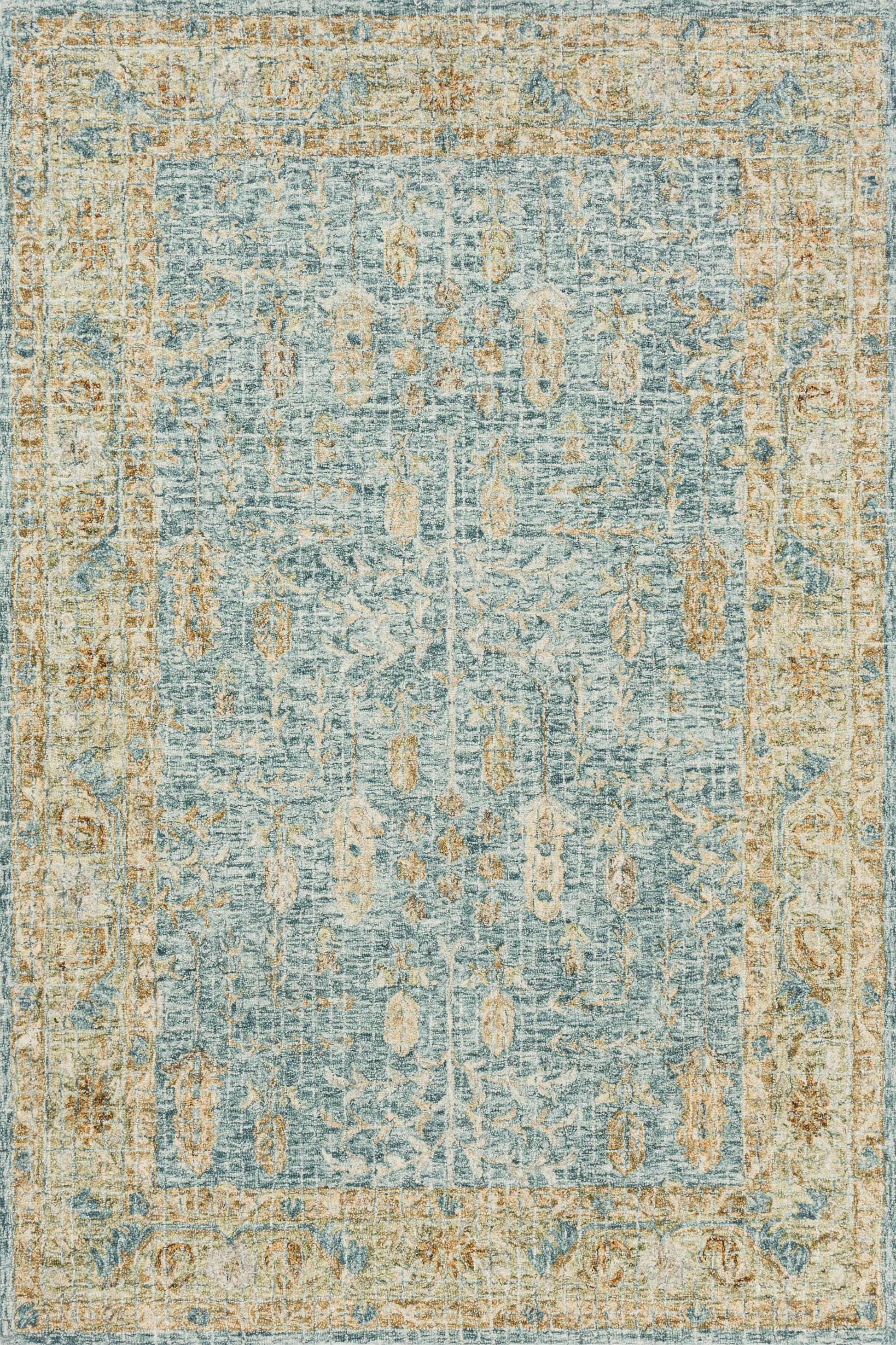 A picture of Loloi's Julian rug, in style JI-05, color Blue / Gold