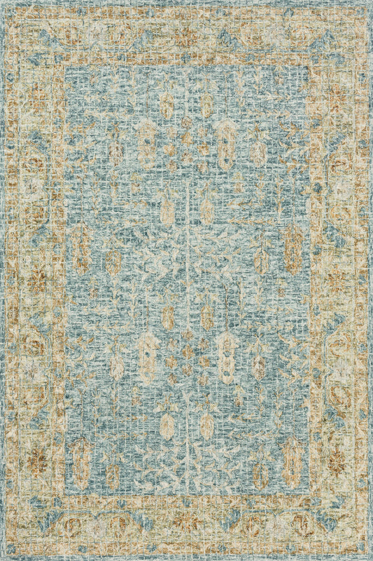 A picture of Loloi's Julian rug, in style JI-05, color Blue / Gold