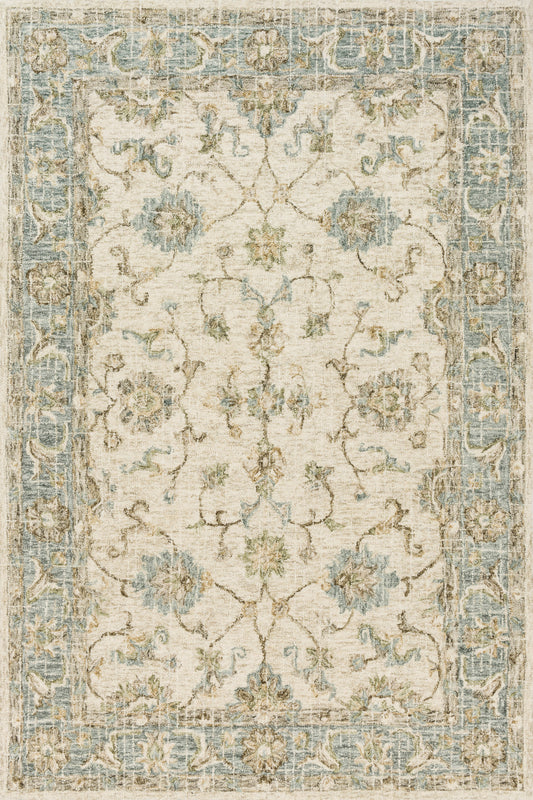 A picture of Loloi's Julian rug, in style JI-06, color Ivory / Spa