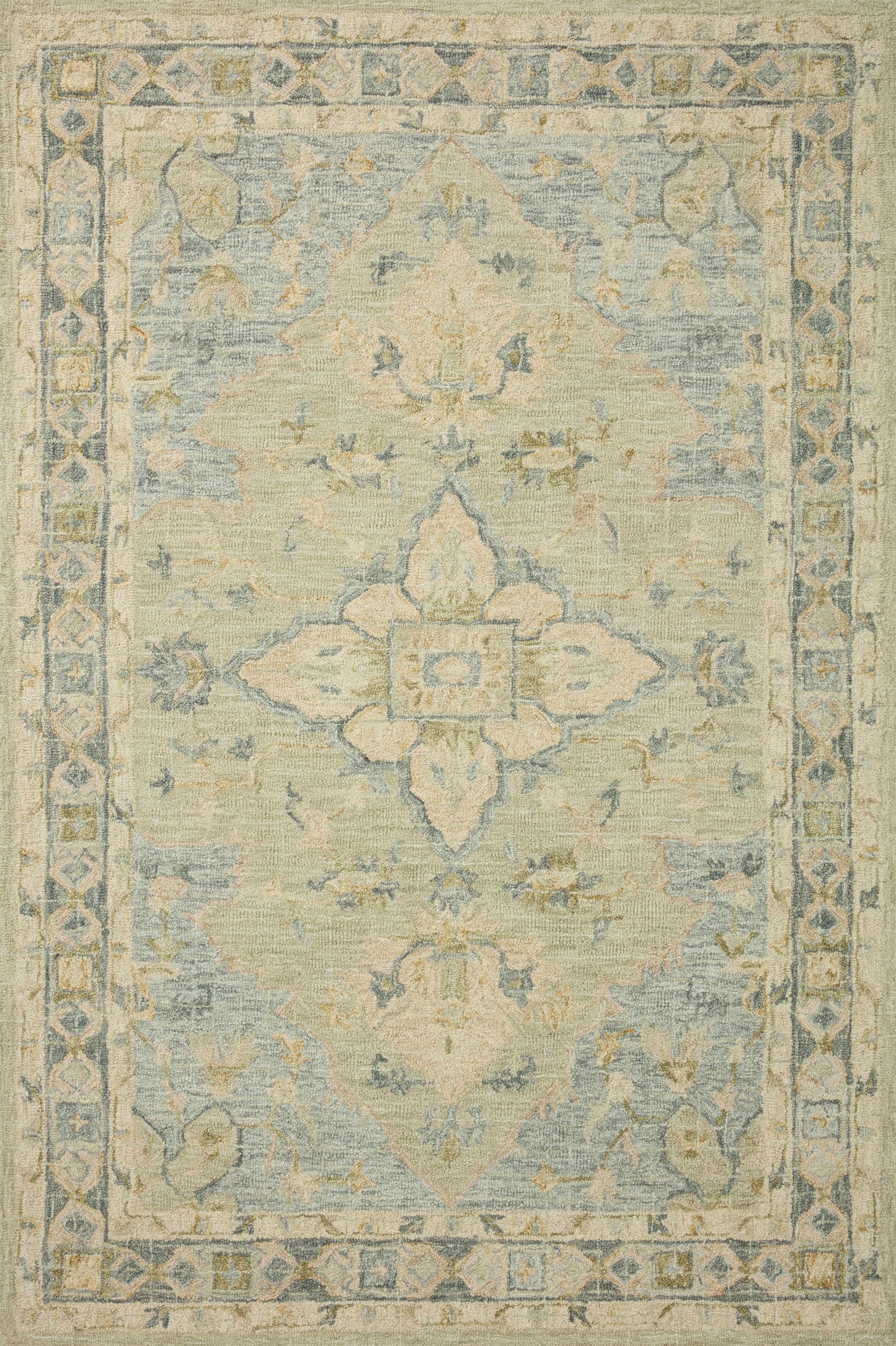 A picture of Loloi's Julian rug, in style JI-07, color Seafoam Green / Spa