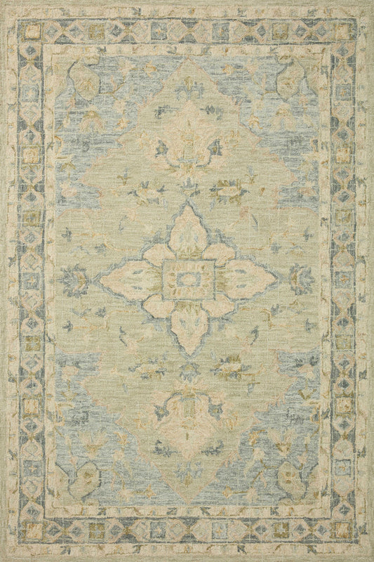 A picture of Loloi's Julian rug, in style JI-07, color Seafoam Green / Spa