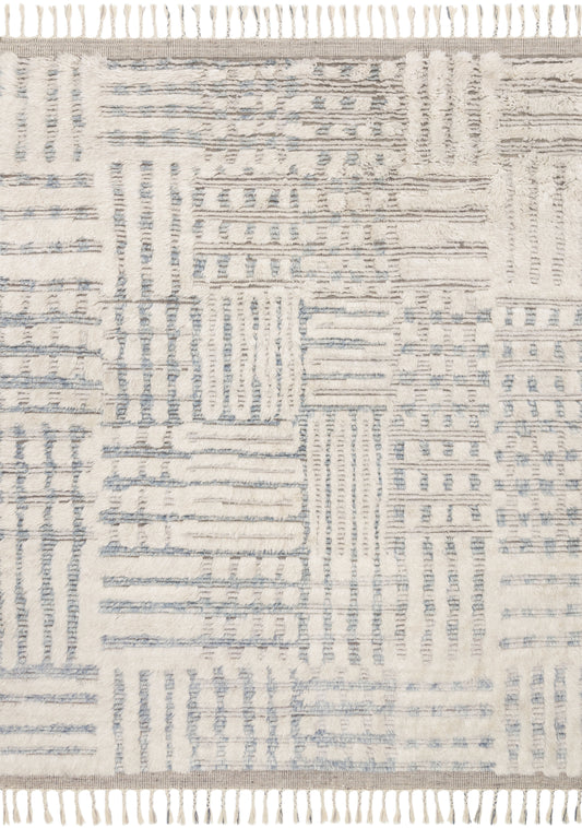 A picture of Loloi's Khalid rug, in style KF-01, color Ivory / Sky