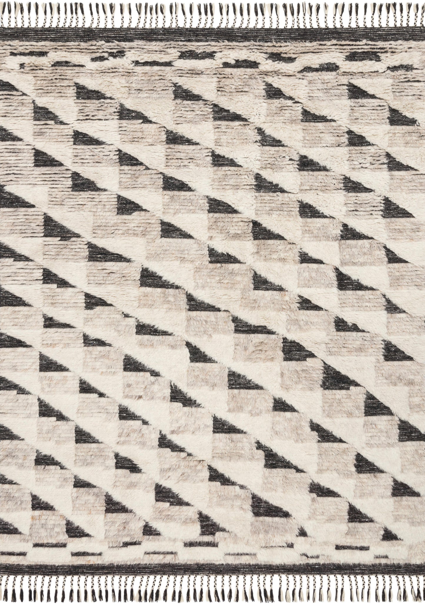 A picture of Loloi's Khalid rug, in style KF-02, color Natural / Black