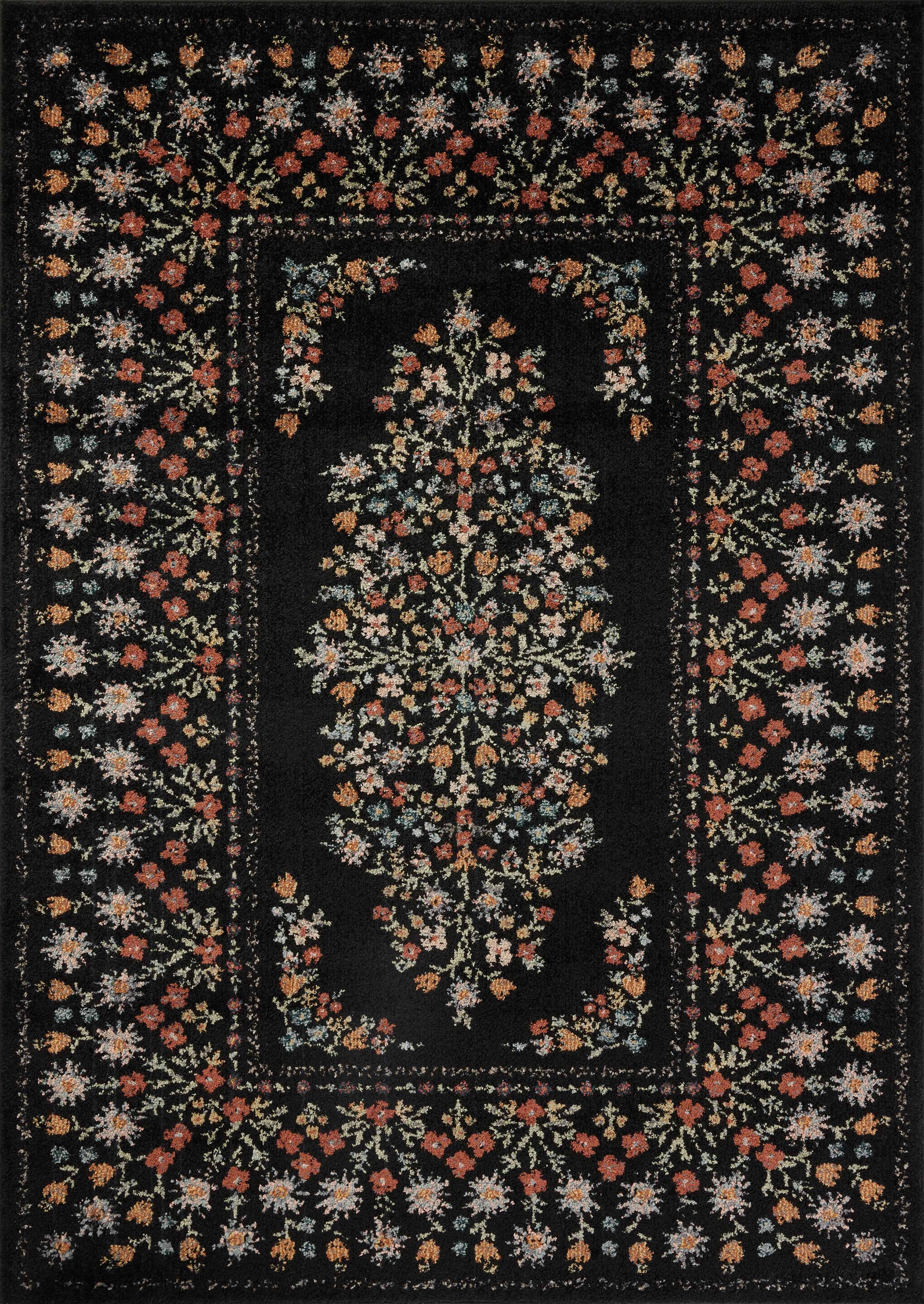 A picture of Loloi's Laurel rug, in style LAU-02, color Black