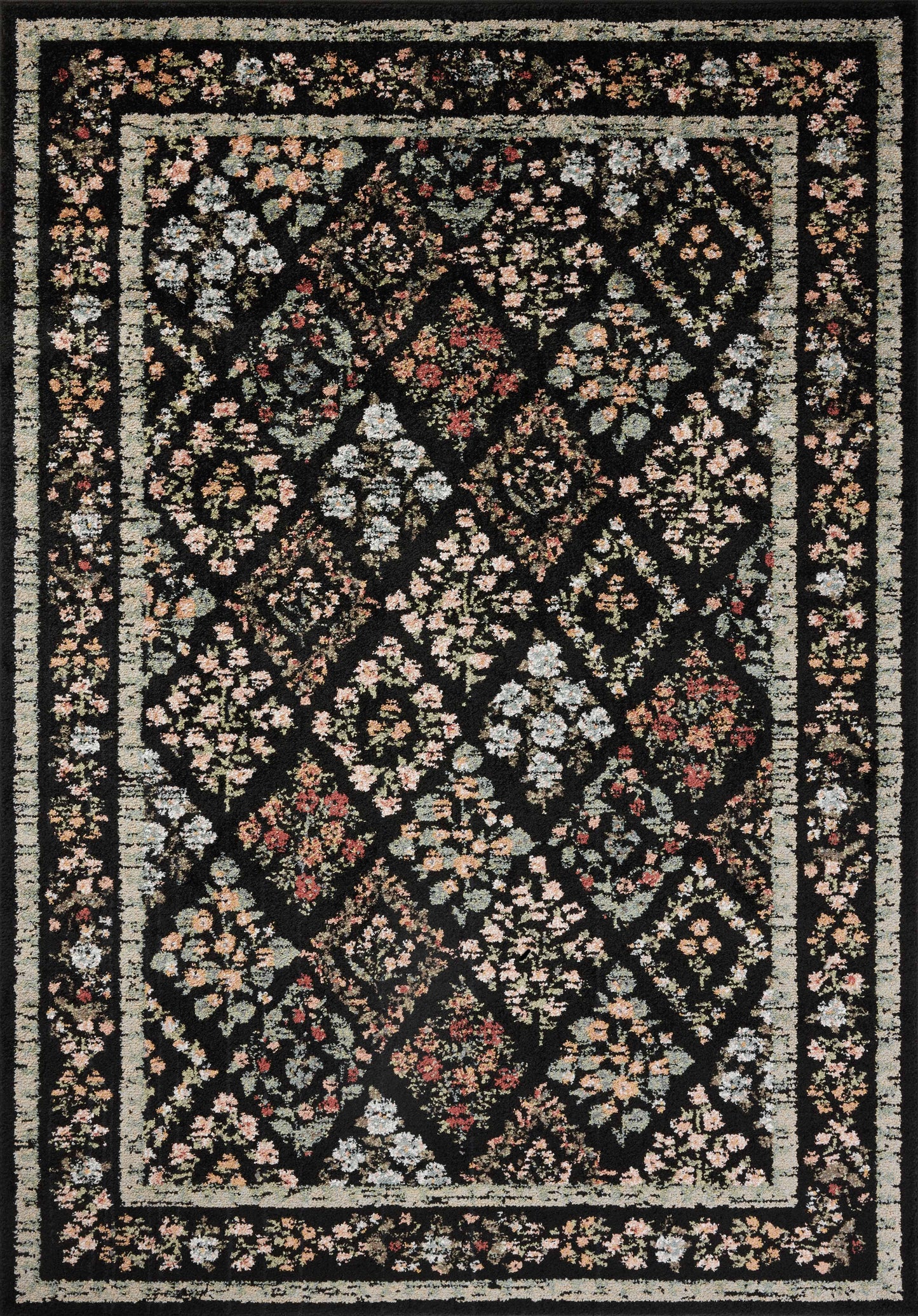 A picture of Loloi's Laurel rug, in style LAU-04, color Black