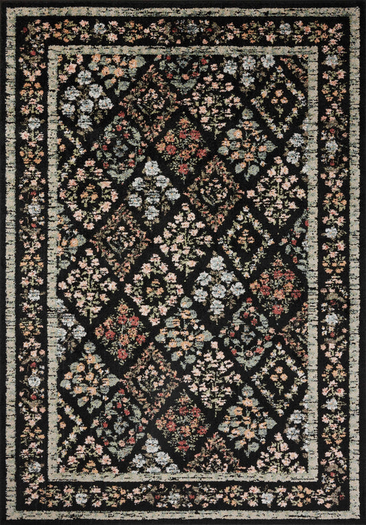 A picture of Loloi's Laurel rug, in style LAU-04, color Black