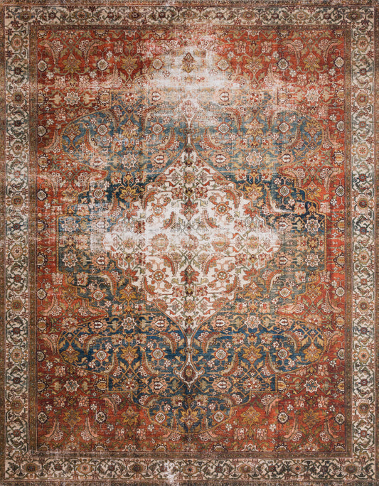 A picture of Loloi's Layla rug, in style LAY-05, color Ocean / Multi
