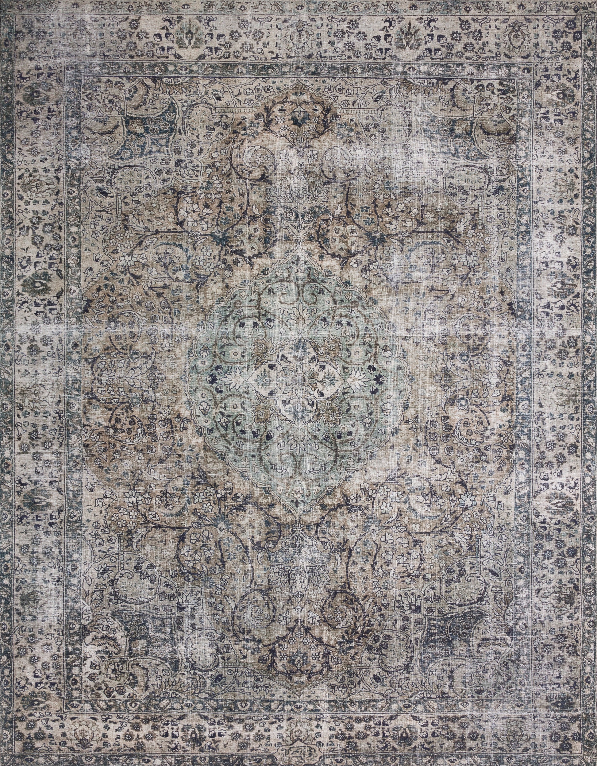 A picture of Loloi's Layla rug, in style LAY-06, color Taupe / Stone