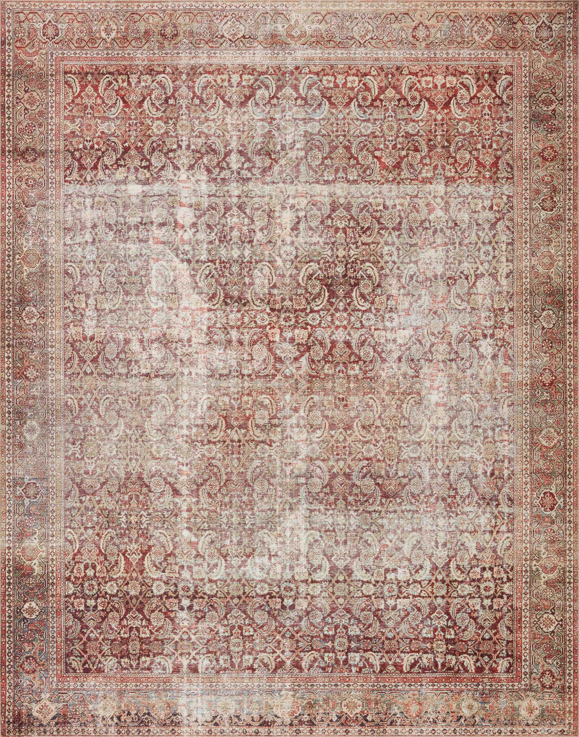 A picture of Loloi's Layla rug, in style LAY-11, color Cinnamon / Sage