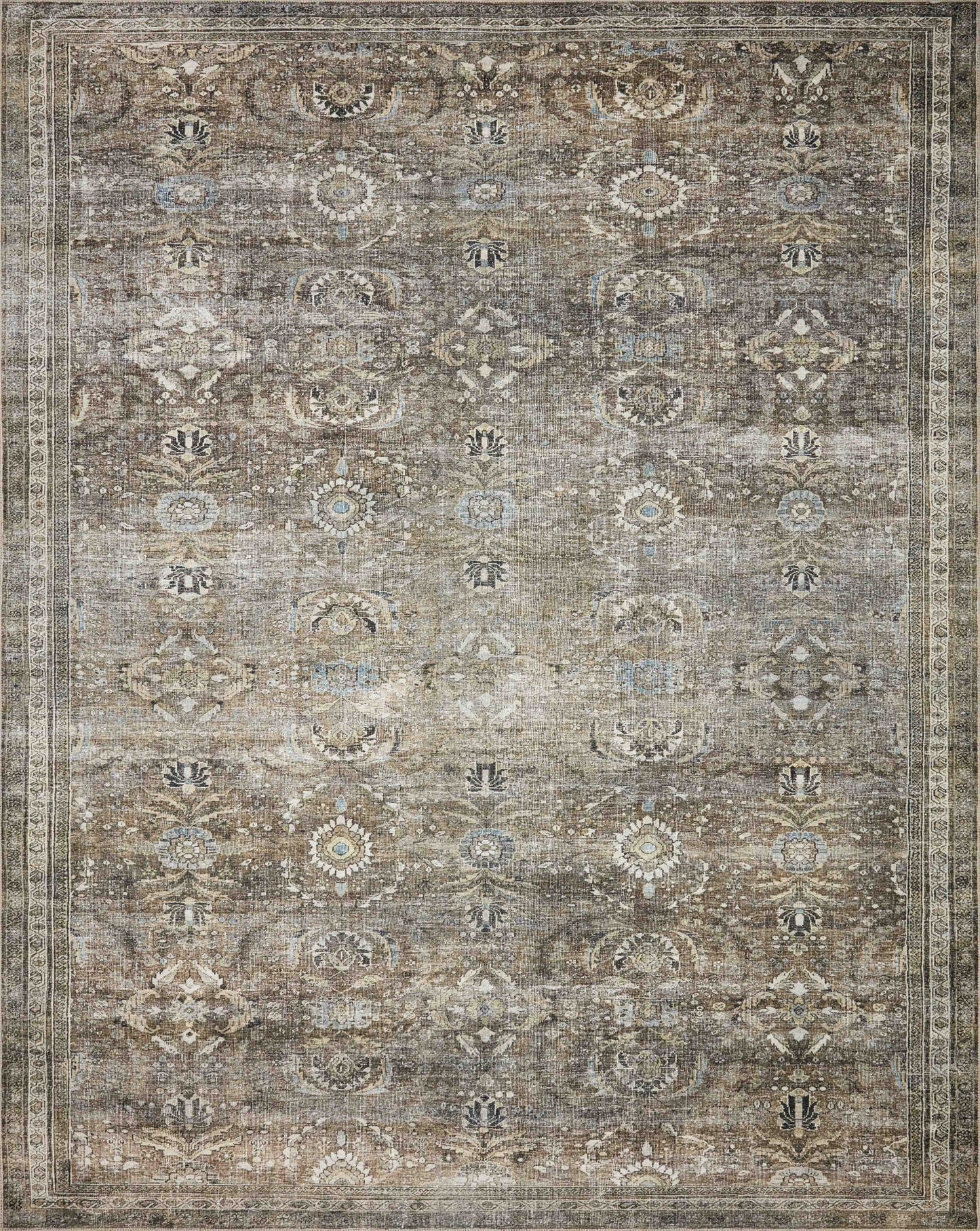 A picture of Loloi's Layla rug, in style LAY-13, color Antique / Moss