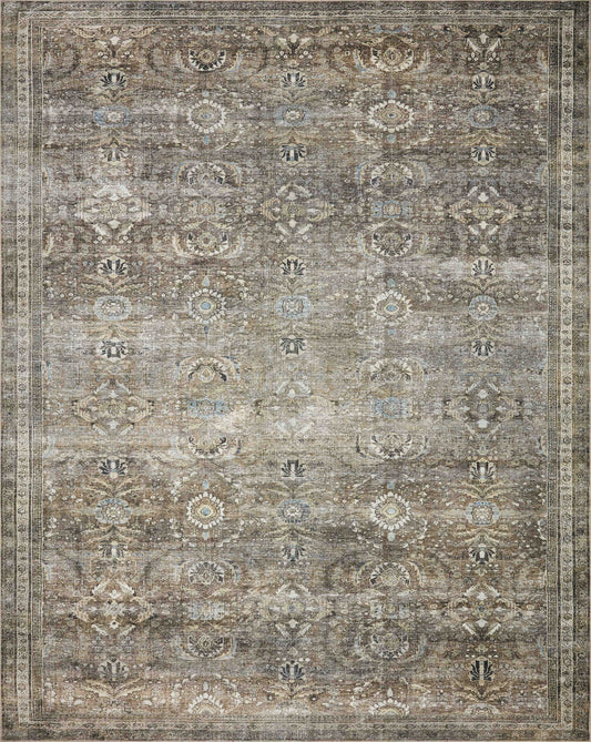 A picture of Loloi's Layla rug, in style LAY-13, color Antique / Moss