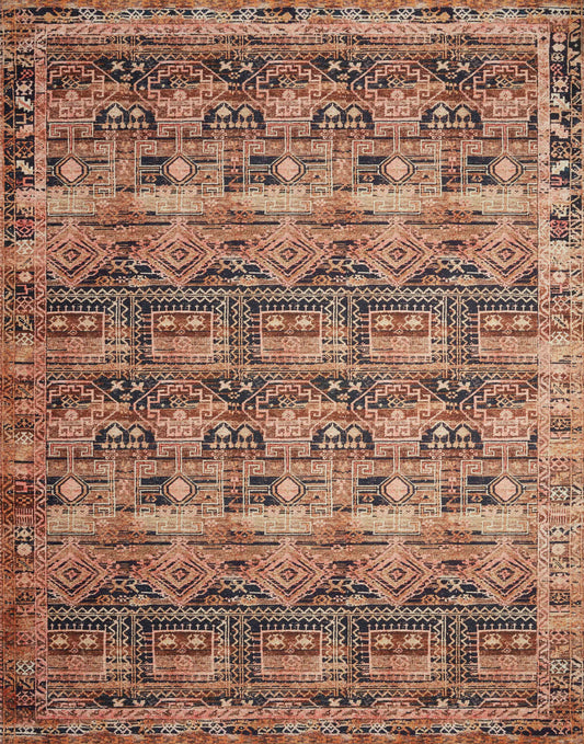 A picture of Loloi's Layla rug, in style LAY-14, color Mocha / Blush