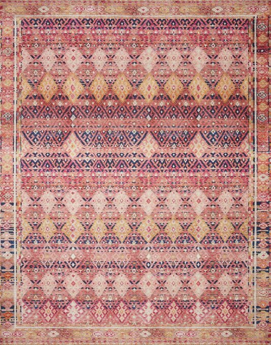 A picture of Loloi's Layla rug, in style LAY-15, color Magenta / Multi