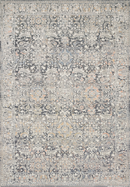 A picture of Loloi's Lucia rug, in style LUC-04, color Grey / Mist