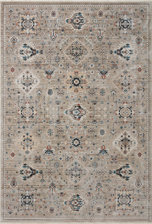 A picture of Loloi's Leigh rug, in style LEI-02, color Dove / Multi