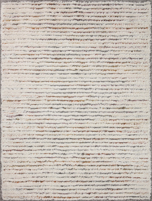 A picture of Loloi's Levitt Shag rug, in style LEV-01, color Ivory / Multi