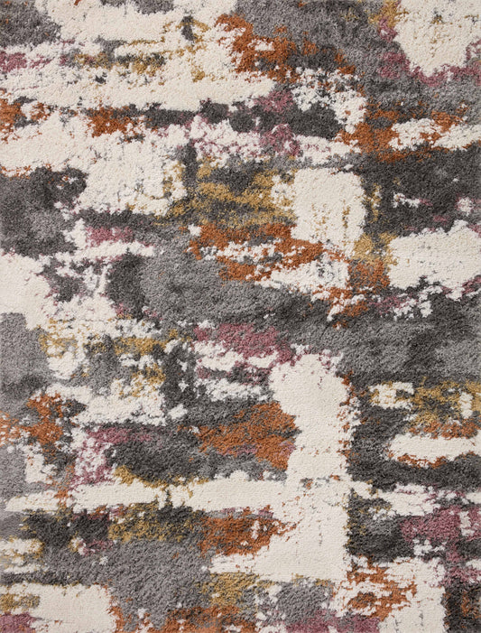 A picture of Loloi's Levitt Shag rug, in style LEV-04, color Grey / Multi