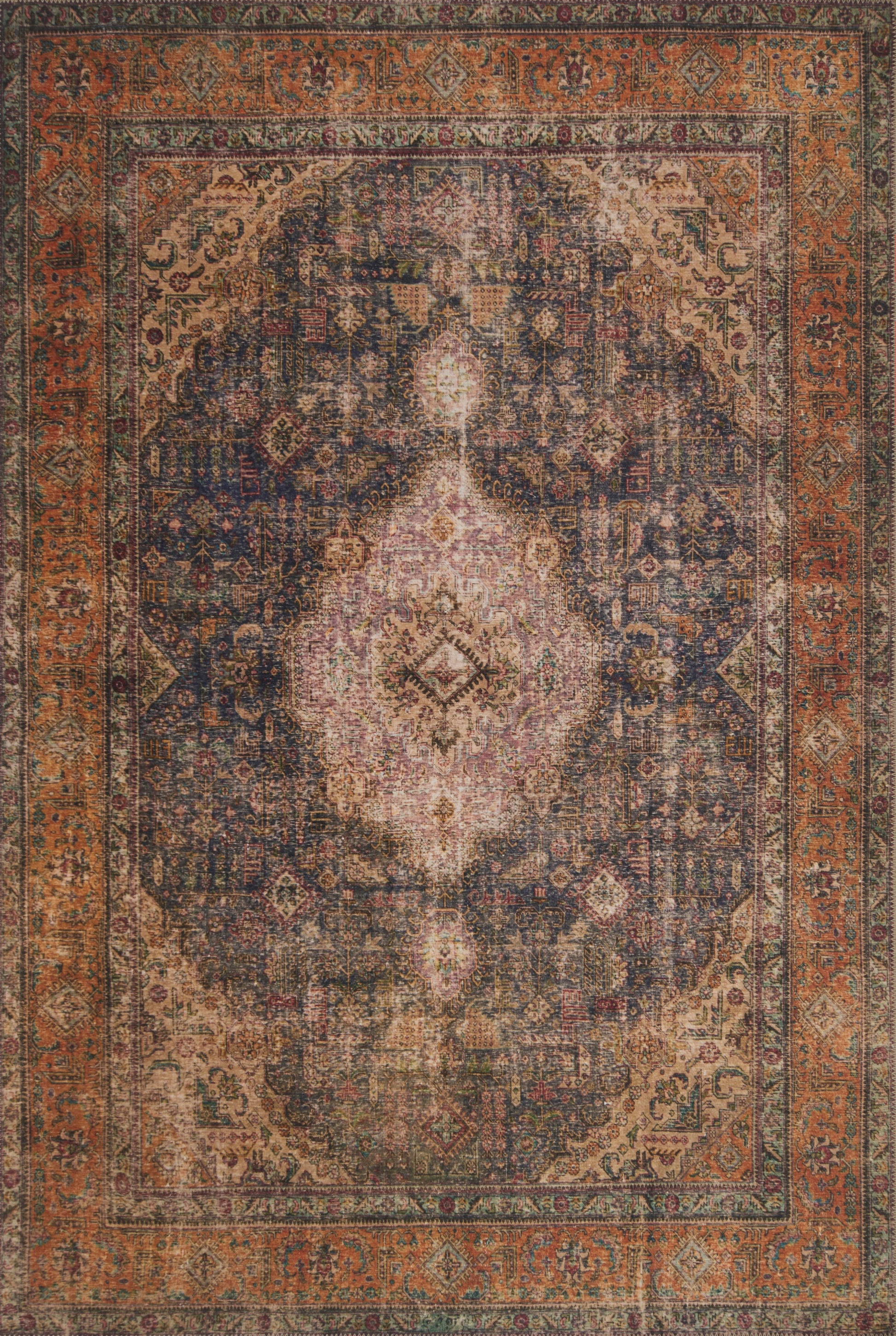 A picture of Loloi's Loren rug, in style LQ-02, color Plum / Multi