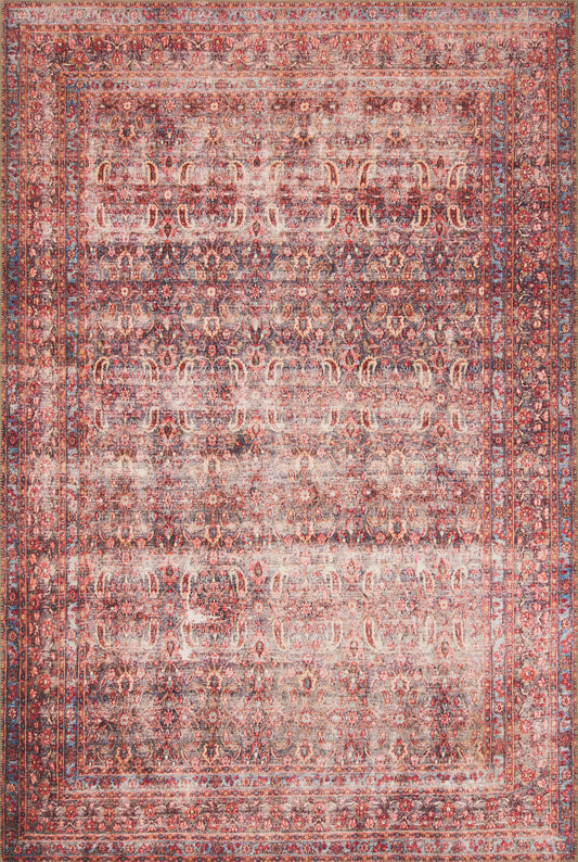 A picture of Loloi's Loren rug, in style LQ-05, color Eggplant / Crimson