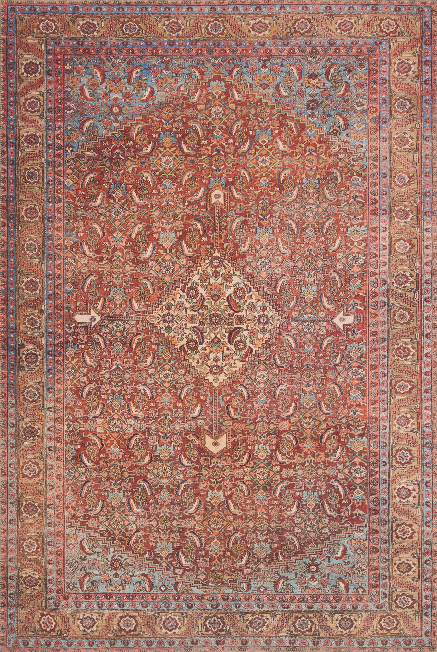 A picture of Loloi's Loren rug, in style LQ-06, color Red / Multi