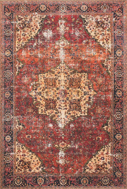 A picture of Loloi's Loren rug, in style LQ-07, color Red / Navy