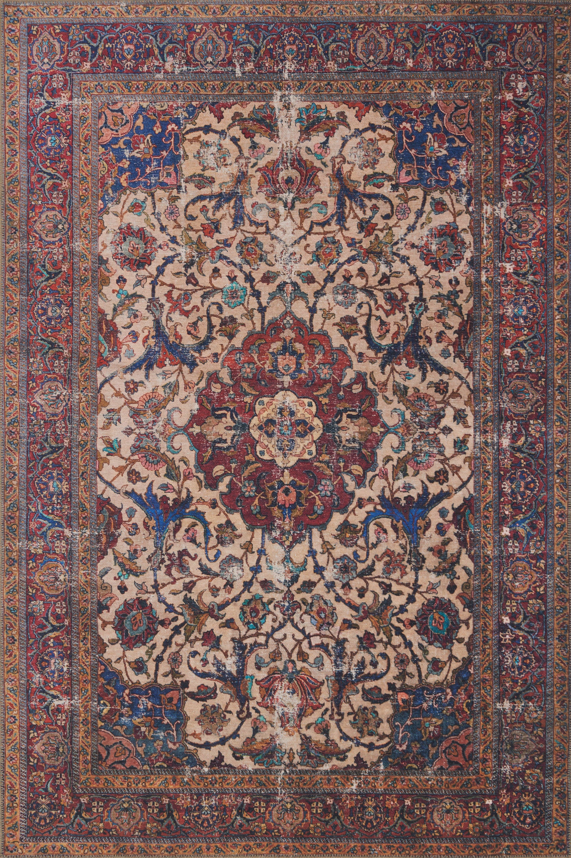 A picture of Loloi's Loren rug, in style LQ-11, color Sand / Multi