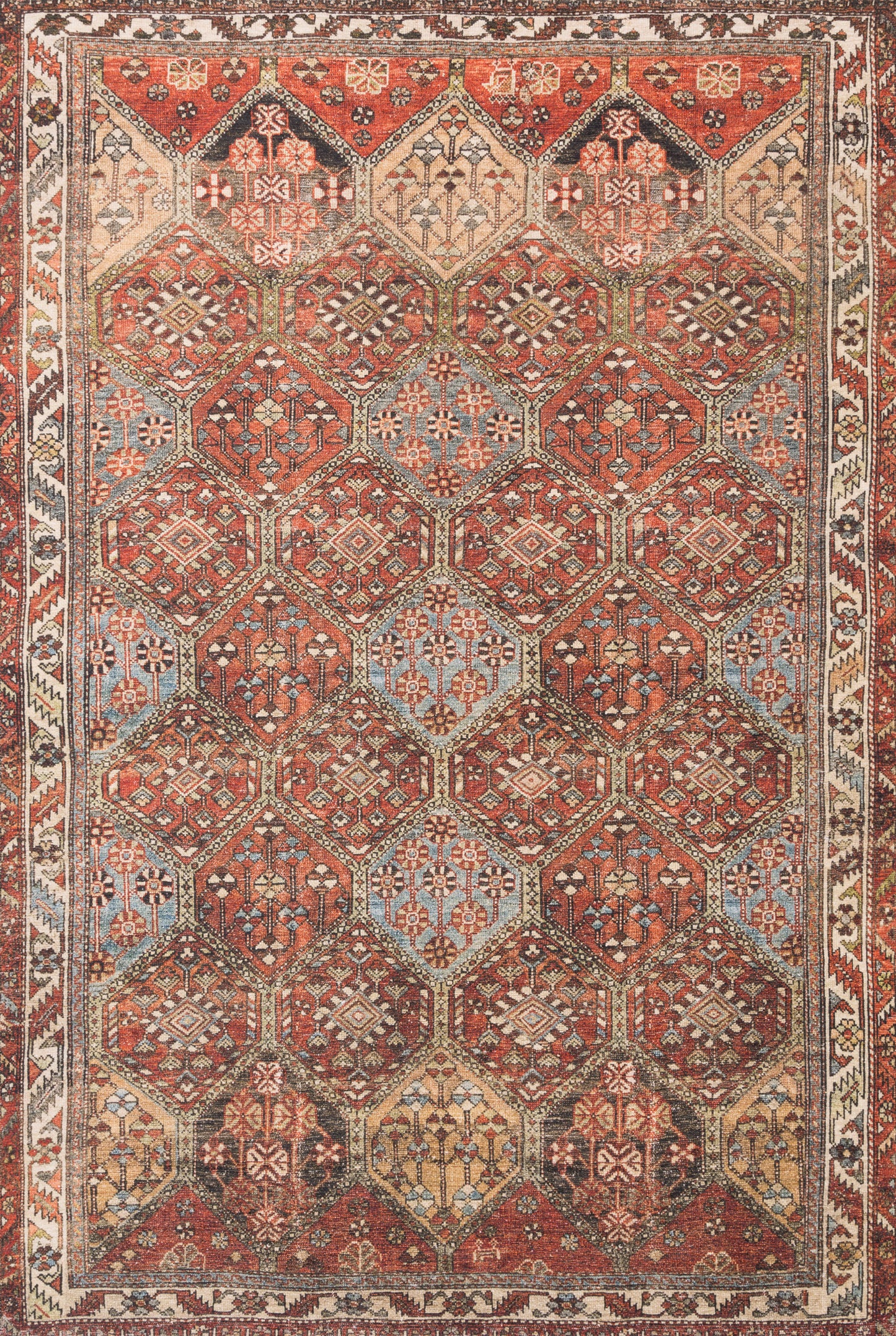 A picture of Loloi's Loren rug, in style LQ-16, color Spice / Multi