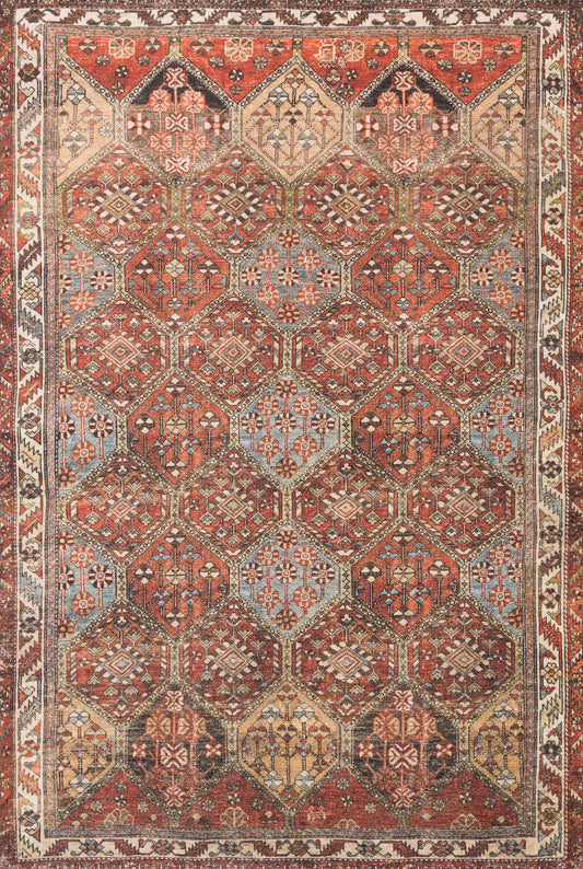 A picture of Loloi's Loren rug, in style LQ-16, color Spice / Multi