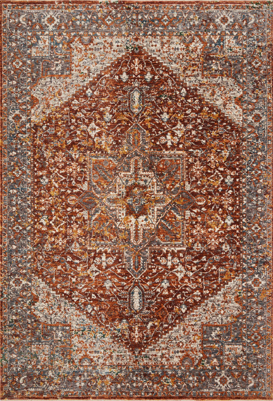 A picture of Loloi's Lourdes rug, in style LOU-02, color Rust / Multi