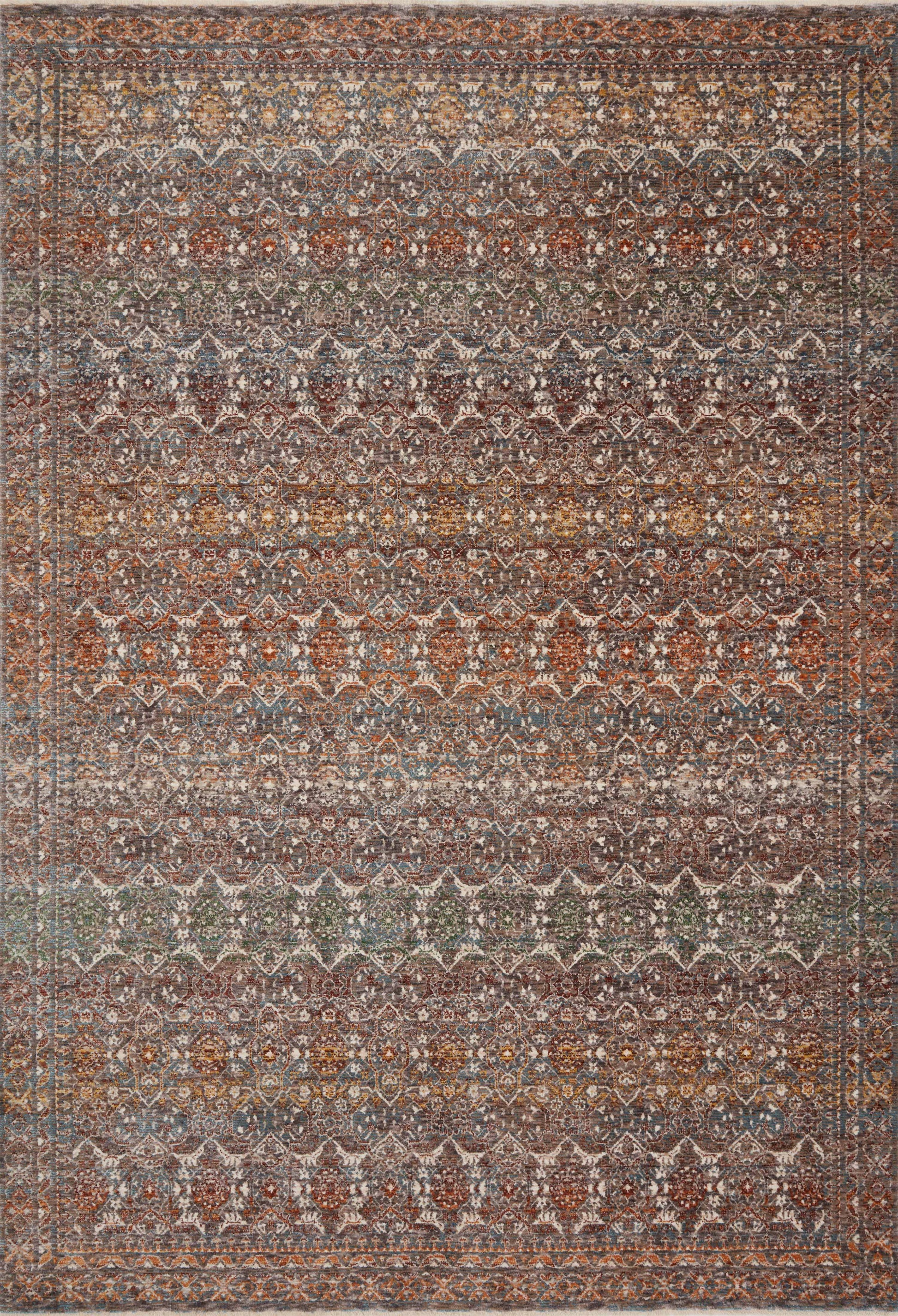 A picture of Loloi's Lourdes rug, in style LOU-03, color Stone / Multi