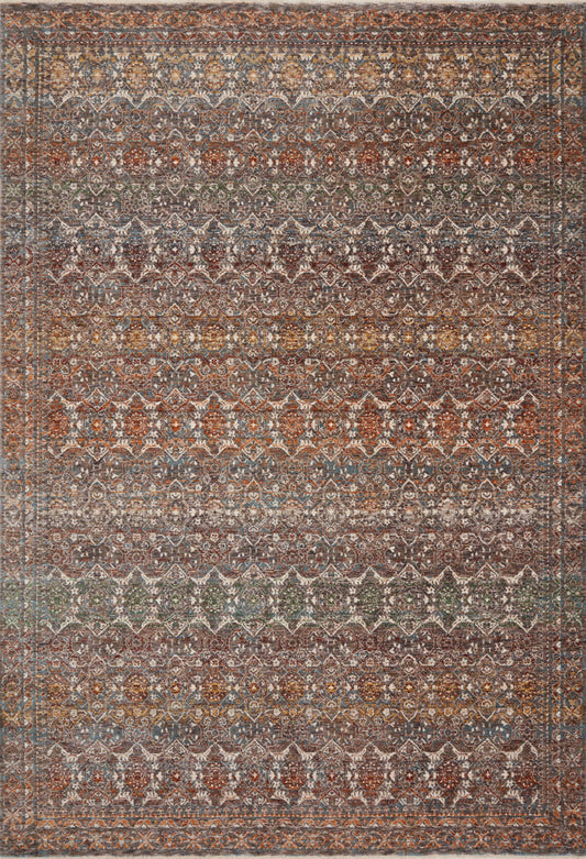 A picture of Loloi's Lourdes rug, in style LOU-03, color Stone / Multi