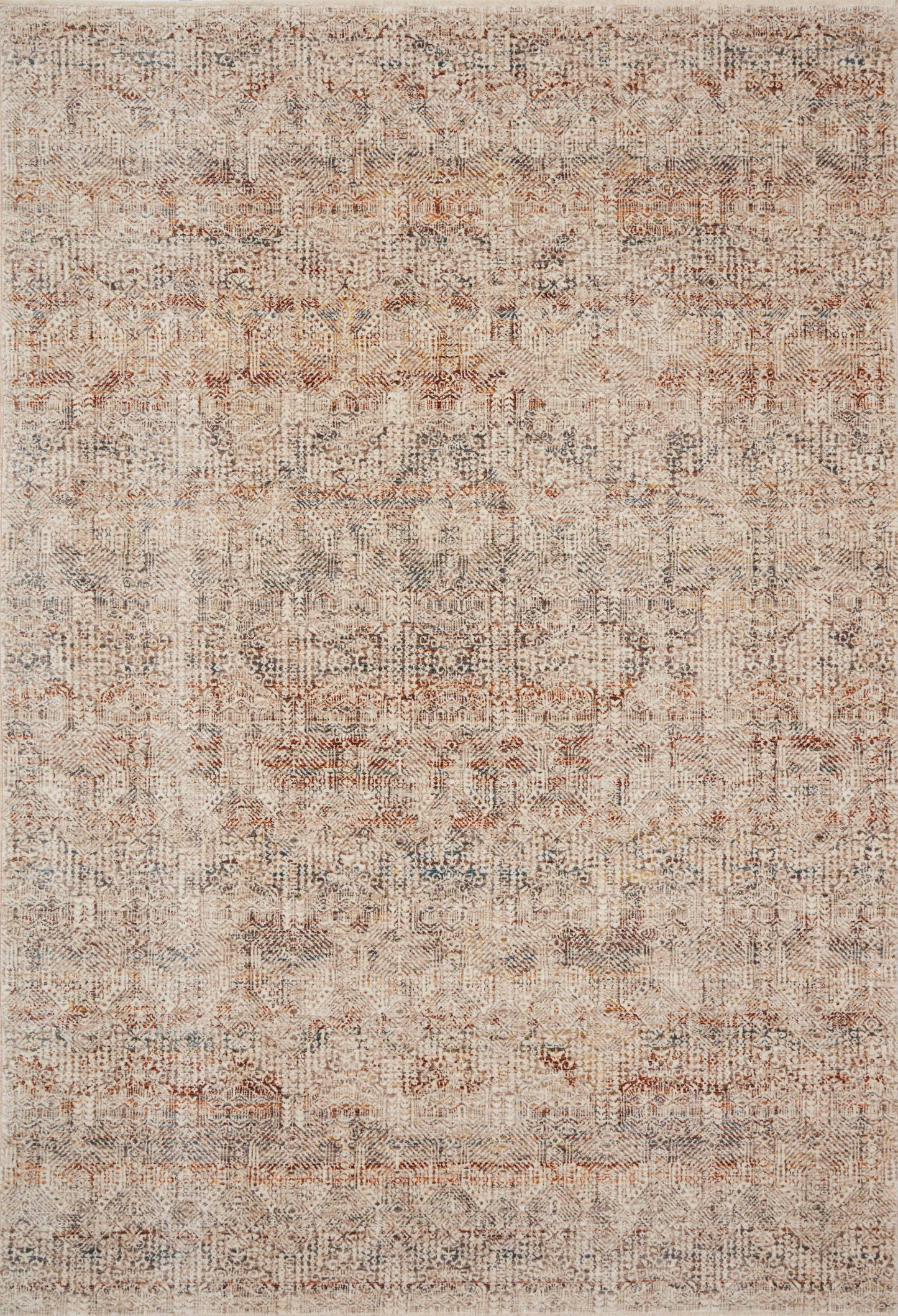 A picture of Loloi's Lourdes rug, in style LOU-04, color Ivory / Spice