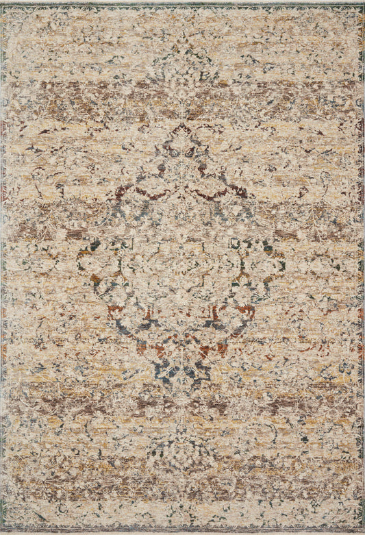 A picture of Loloi's Lourdes rug, in style LOU-06, color Ivory / Multi