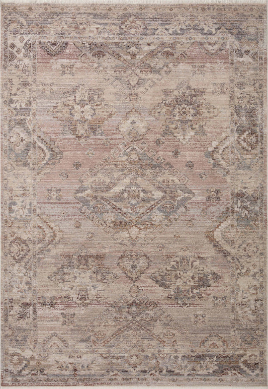 A picture of Loloi's Lyra rug, in style LYR-01, color Blush / Dove