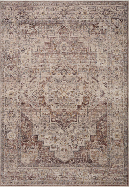 A picture of Loloi's Lyra rug, in style LYR-06, color Berry / Stone