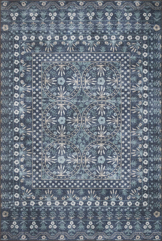A picture of Loloi's Maison rug, in style MAO-03, color Rosette Blue