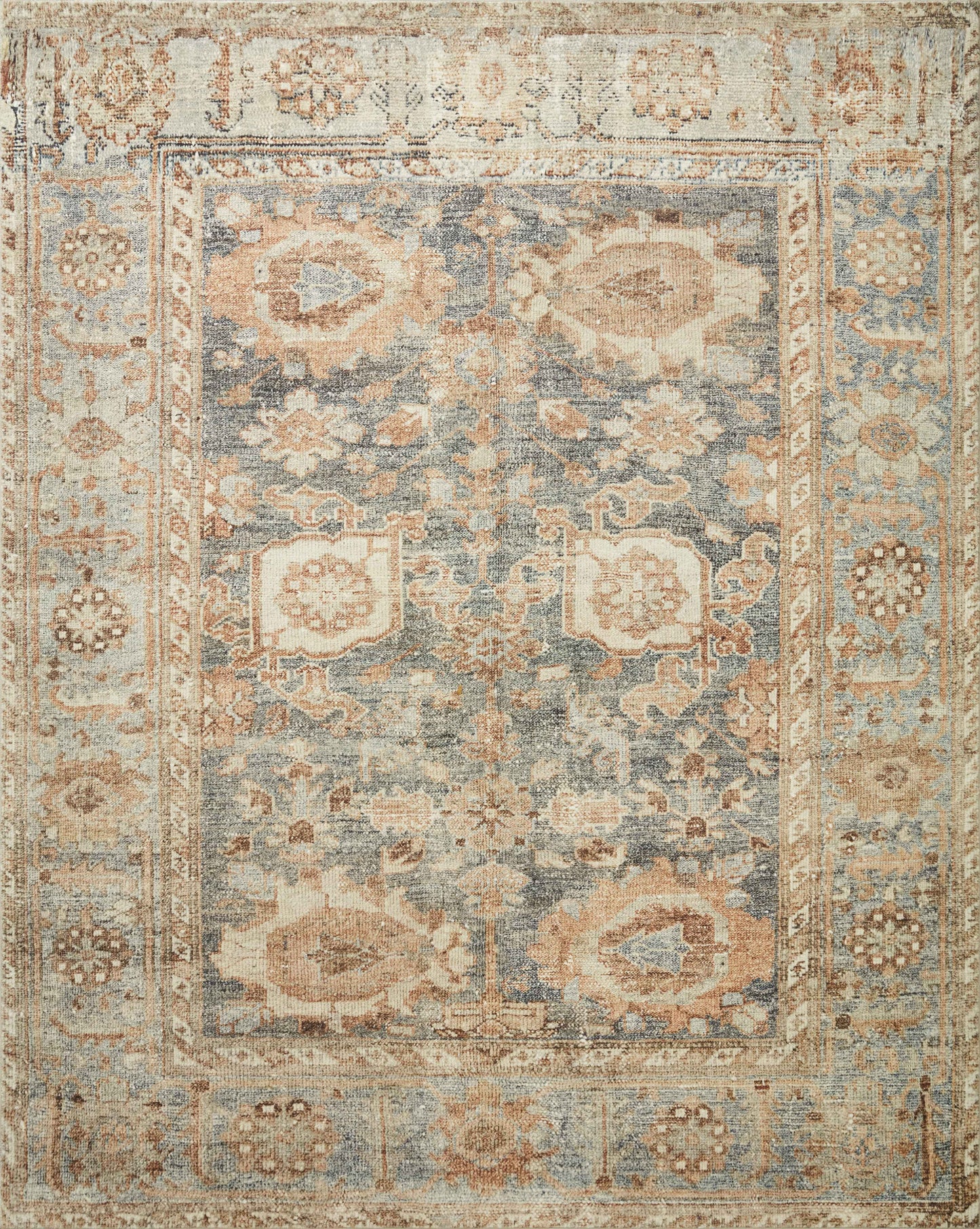 A picture of Loloi's Margot rug, in style MAT-03, color Ocean / Spice