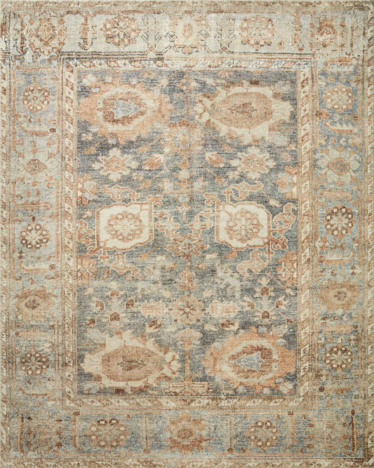 A picture of Loloi's Margot rug, in style MAT-03, color Ocean / Spice