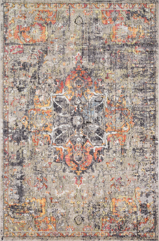 A picture of Loloi's Medusa rug, in style MED-03, color Taupe / Sunset