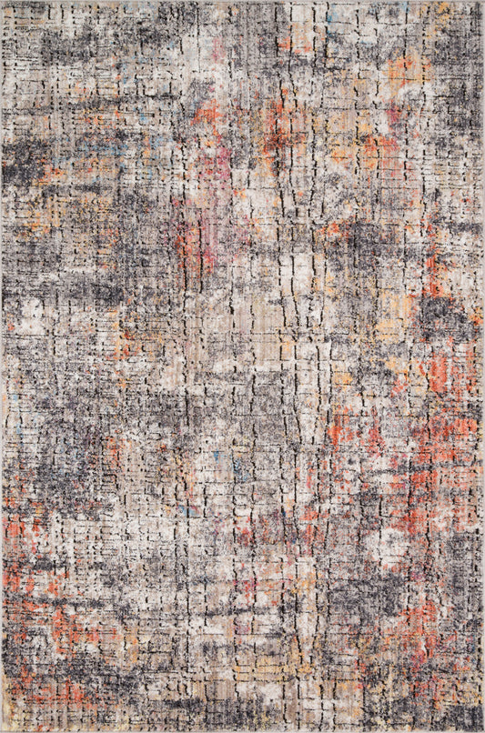 A picture of Loloi's Medusa rug, in style MED-07, color Graphite / Sunset