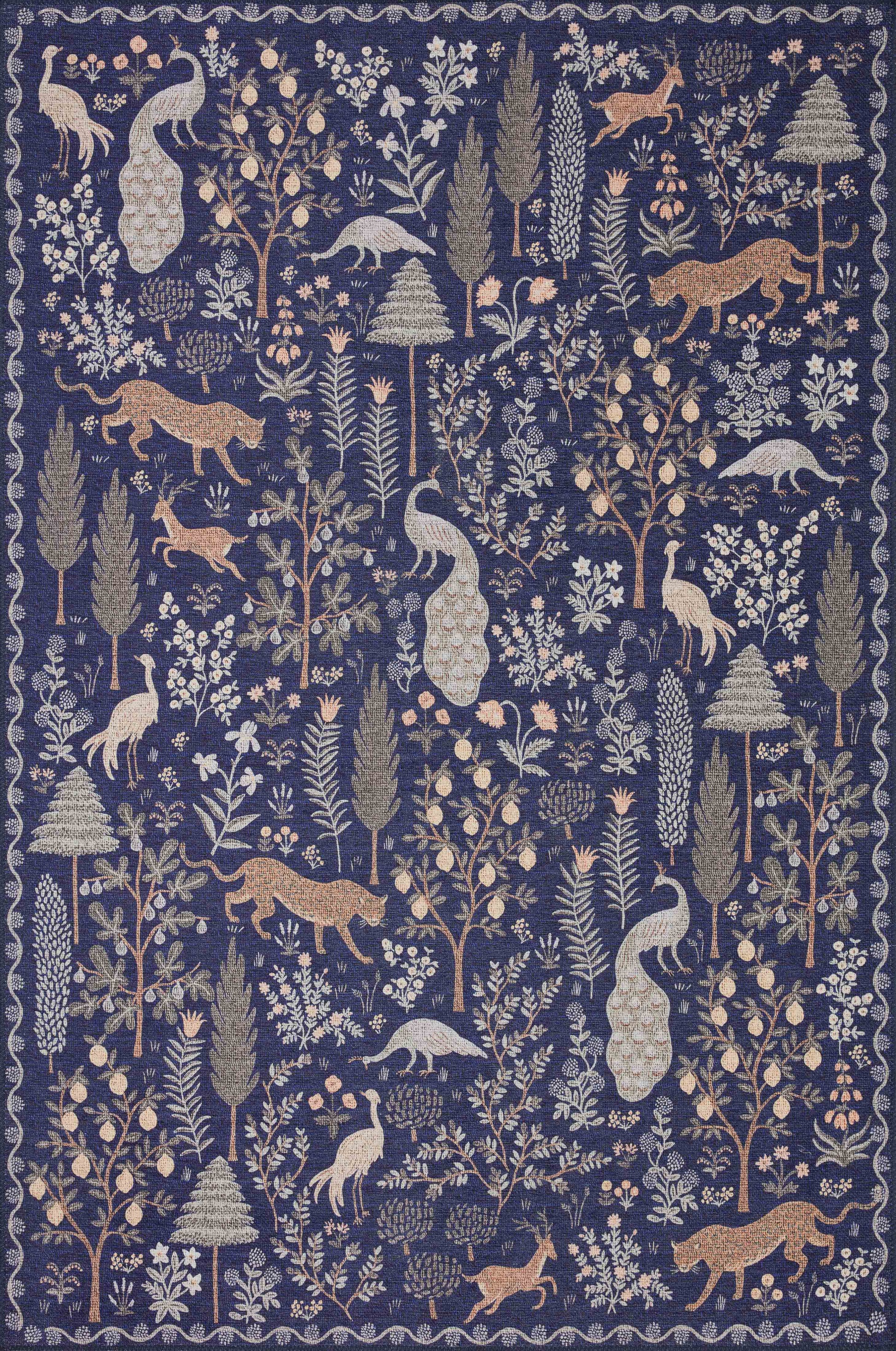 A picture of Loloi's Menagerie rug, in style MEN-02, color Navy