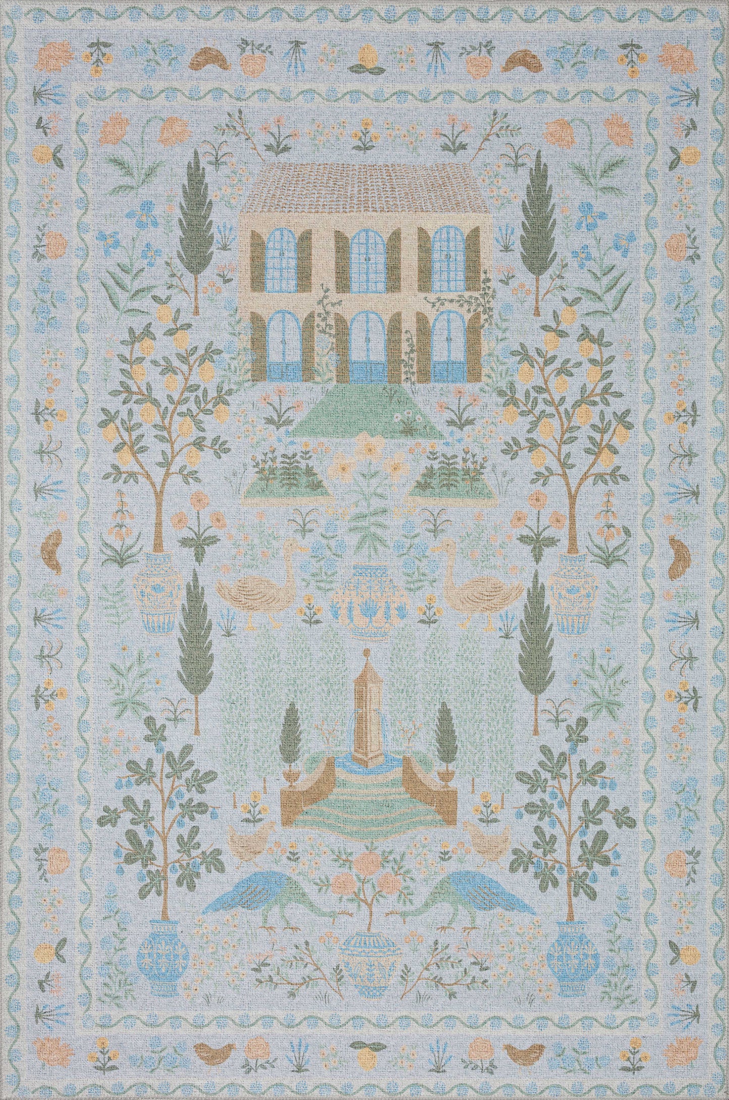 A picture of Loloi's Menagerie rug, in style MEN-03, color Lt. Blue