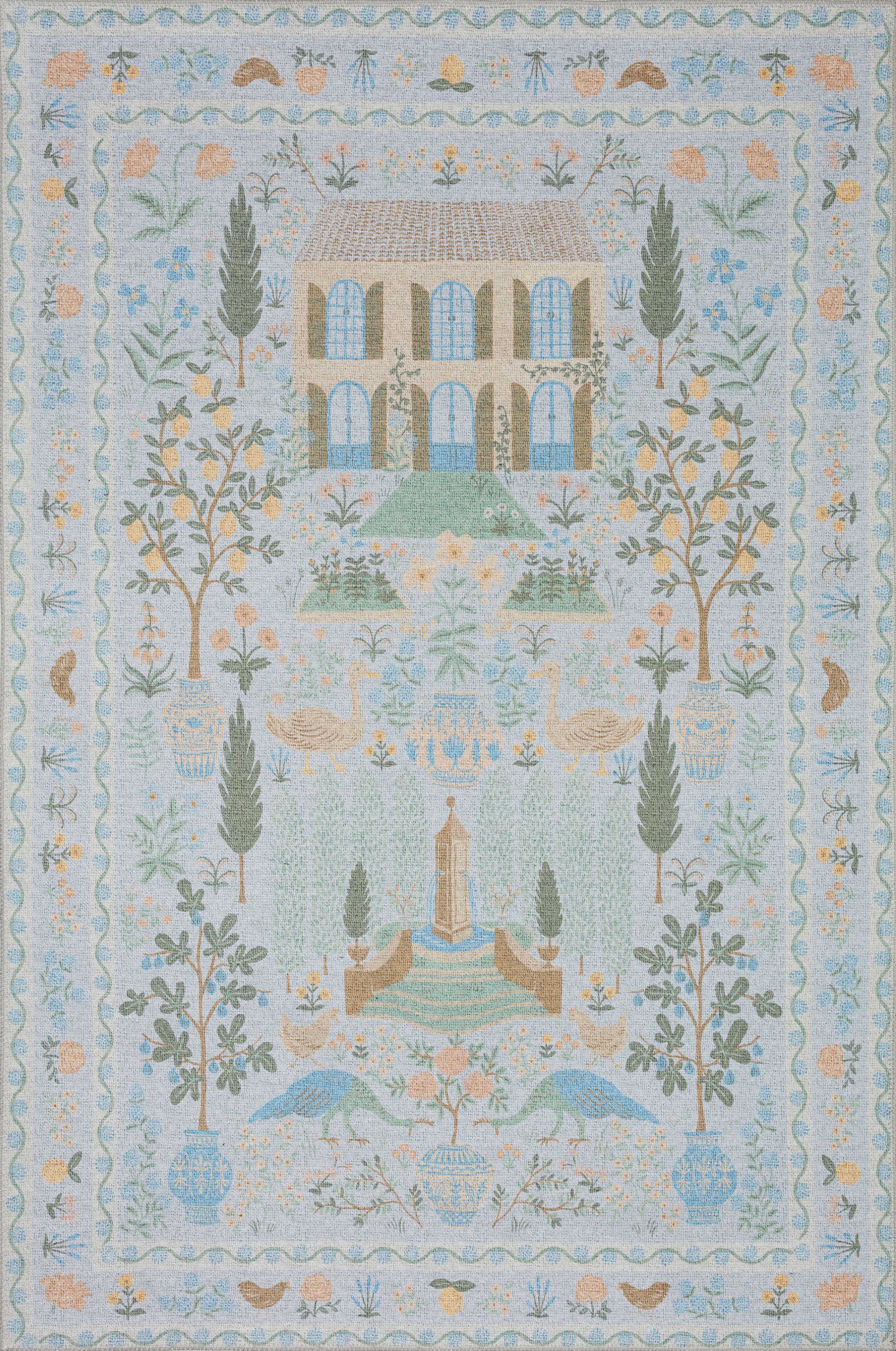 A picture of Loloi's Menagerie rug, in style MEN-03, color Lt. Blue