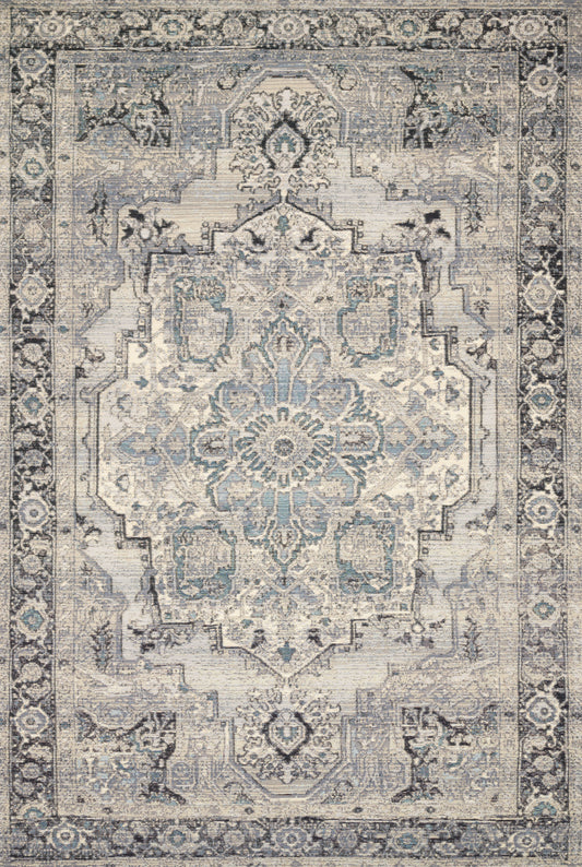 A picture of Loloi's Mika rug, in style MIK-01, color Grey / Blue