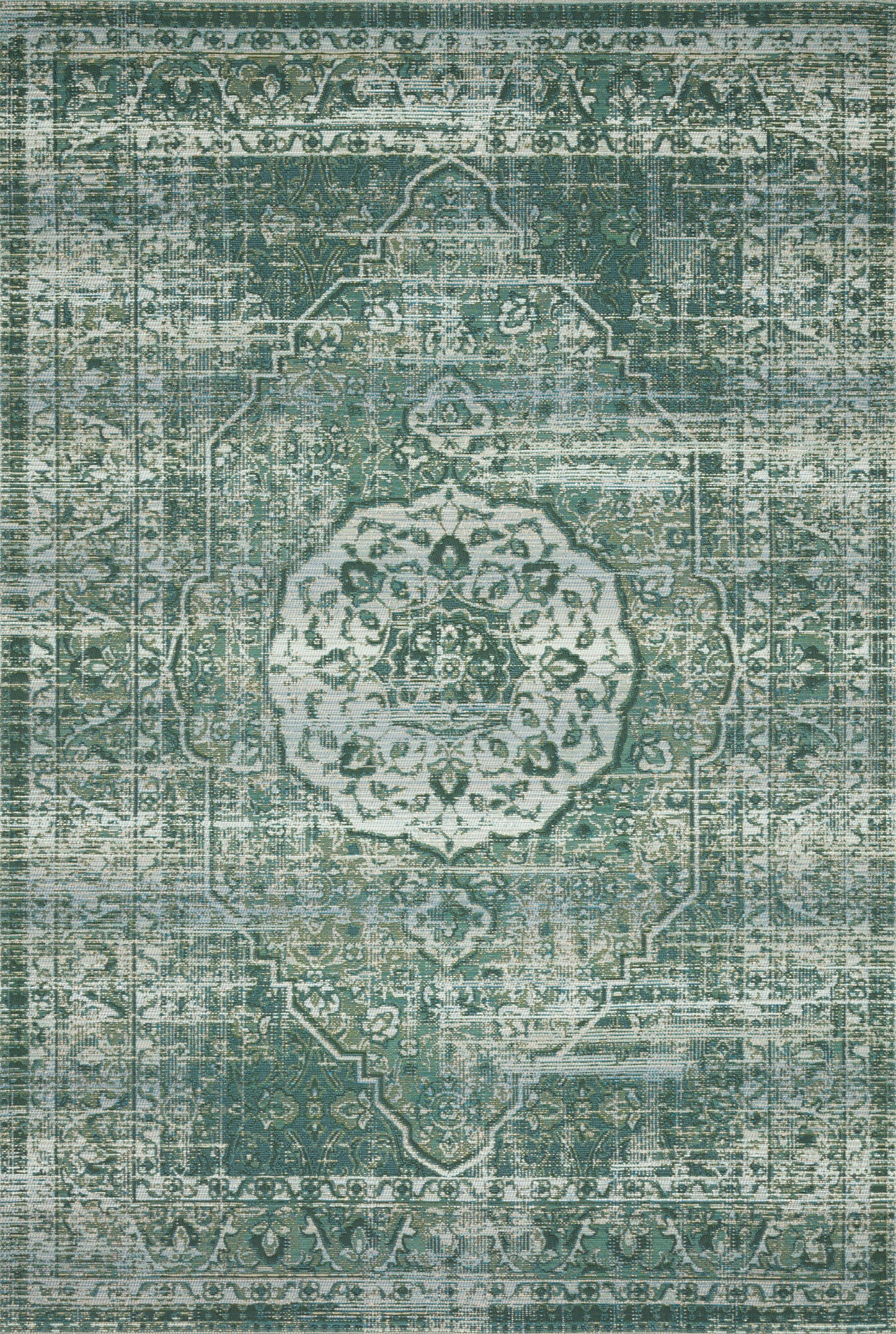 A picture of Loloi's Mika rug, in style MIK-06, color Green / Mist