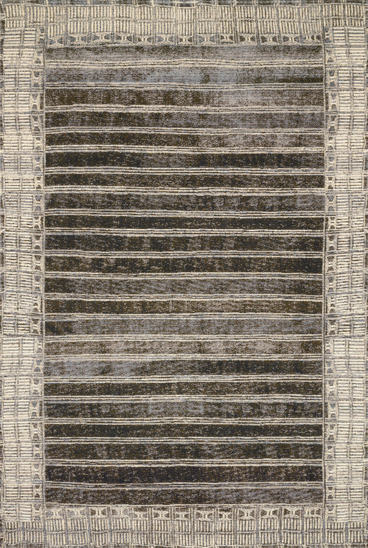 A picture of Loloi's Mika rug, in style MIK-07, color Charcoal / Ivory